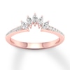 Thumbnail Image 1 of Diamond Contour Ring 1/3 ct tw Marquise/Round 14K Rose Gold