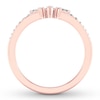 Thumbnail Image 2 of Diamond Contour Ring 1/3 ct tw Marquise/Round 14K Rose Gold