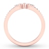 Thumbnail Image 1 of Diamond Contour Ring 1/3 ct tw Marquise/Round 14K Rose Gold