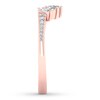Thumbnail Image 3 of Diamond Contour Ring 1/3 ct tw Marquise/Round 14K Rose Gold
