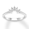 Thumbnail Image 1 of Diamond Contour Ring 1/3 ct tw Marquise/Round 14K White Gold
