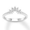 Thumbnail Image 0 of Diamond Contour Ring 1/3 ct tw Marquise/Round 14K White Gold