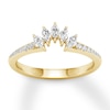 Thumbnail Image 0 of Diamond Contour Ring 1/3 ct tw Marquise/Round 14K Yellow Gold