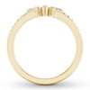 Thumbnail Image 2 of Diamond Contour Ring 1/3 ct tw Marquise/Round 14K Yellow Gold