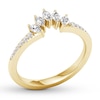 Thumbnail Image 3 of Diamond Contour Ring 1/3 ct tw Marquise/Round 14K Yellow Gold
