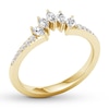 Thumbnail Image 4 of Diamond Contour Ring 1/3 ct tw Marquise/Round 14K Yellow Gold
