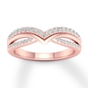 Thumbnail Image 0 of Diamond Contour Ring 1/3 carat tw Round 10K Rose Gold