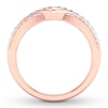 Thumbnail Image 1 of Diamond Contour Ring 1/3 carat tw Round 10K Rose Gold