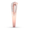 Thumbnail Image 2 of Diamond Contour Ring 1/3 carat tw Round 10K Rose Gold