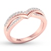 Thumbnail Image 3 of Diamond Contour Ring 1/3 carat tw Round 10K Rose Gold