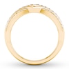 Thumbnail Image 1 of Diamond Contour Ring 1/3 carat tw Round 10K Yellow Gold