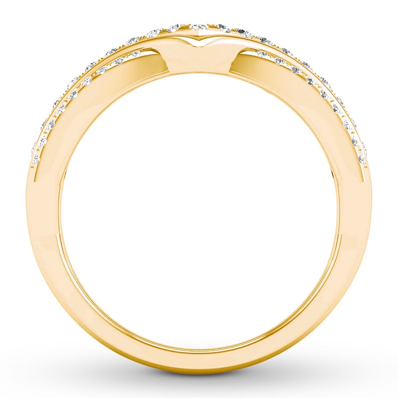 Diamond Contour Ring 1/3 carat tw Round 10K Yellow Gold