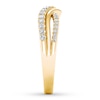 Thumbnail Image 2 of Diamond Contour Ring 1/3 carat tw Round 10K Yellow Gold