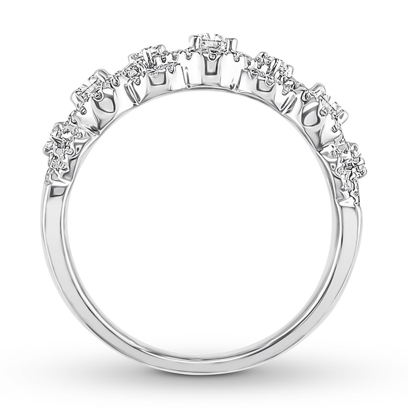 Diamond Anniversary Ring 3/4 ct tw Round 14K White Gold