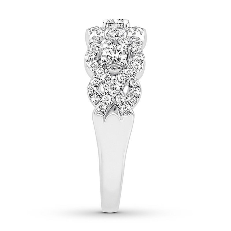 Diamond Anniversary Ring 3/4 ct tw Round 14K White Gold