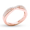 Thumbnail Image 3 of Diamond Contour Ring 1/4 carat tw Round 14K Rose Gold