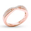 Thumbnail Image 3 of Diamond Contour Ring 1/4 carat tw Round 14K Rose Gold