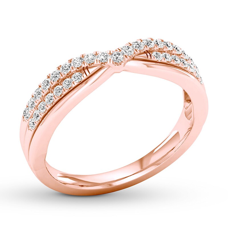 Diamond Contour Ring 1/4 carat tw Round 14K Rose Gold