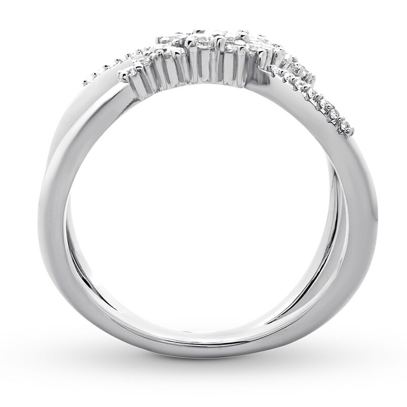 Scattered Diamond Ring 1/2 carat tw 14K White Gold