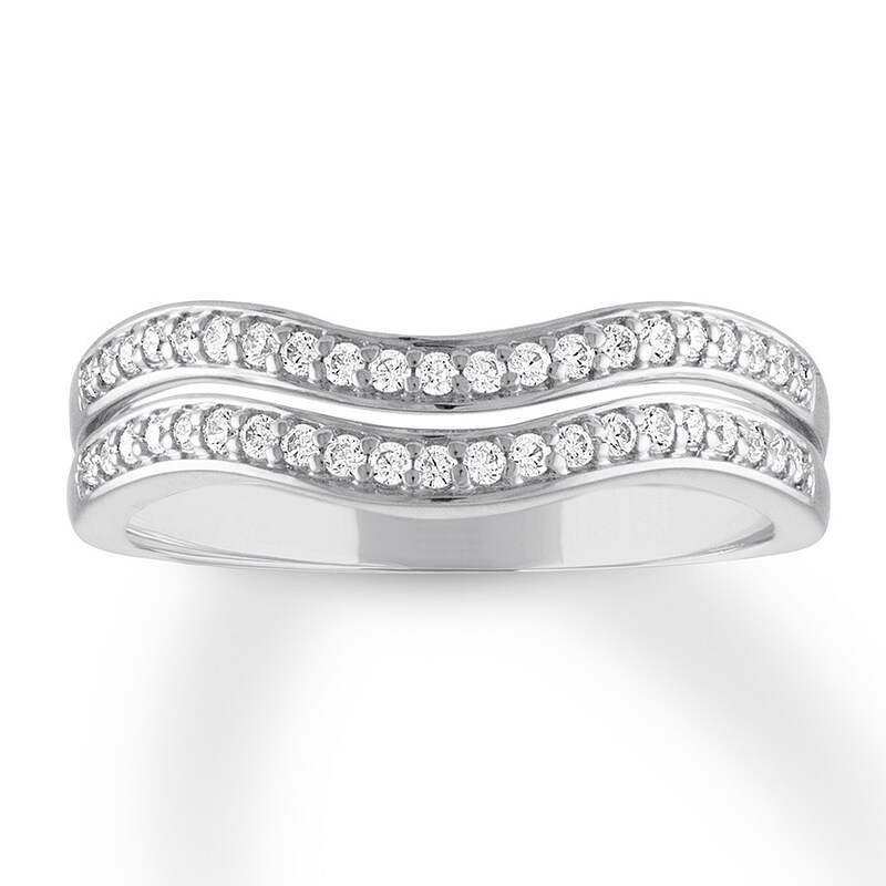 Main Image 1 of Diamond Contour Ring 1/4 carat tw Round 14K White Gold