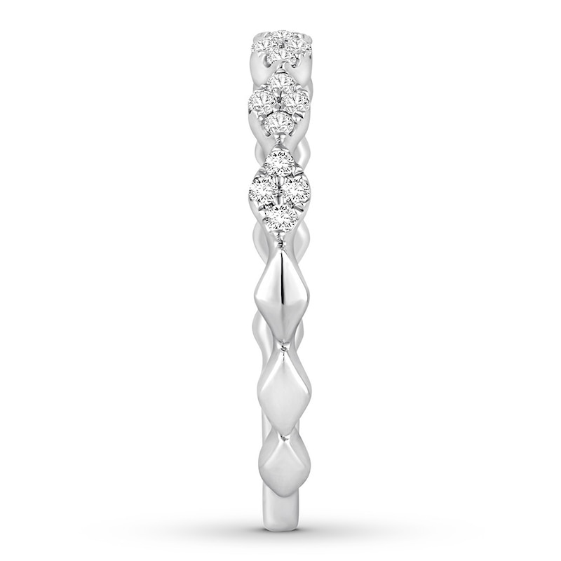 Diamond Stackable Ring 1/8 carat tw Round 10K White Gold