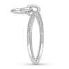 Thumbnail Image 2 of Heart Dangle Ring 3/8 carat tw 10K White Gold