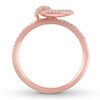 Thumbnail Image 2 of Diamond Heart Ring 1/4 carat tw Round 10K Rose Gold