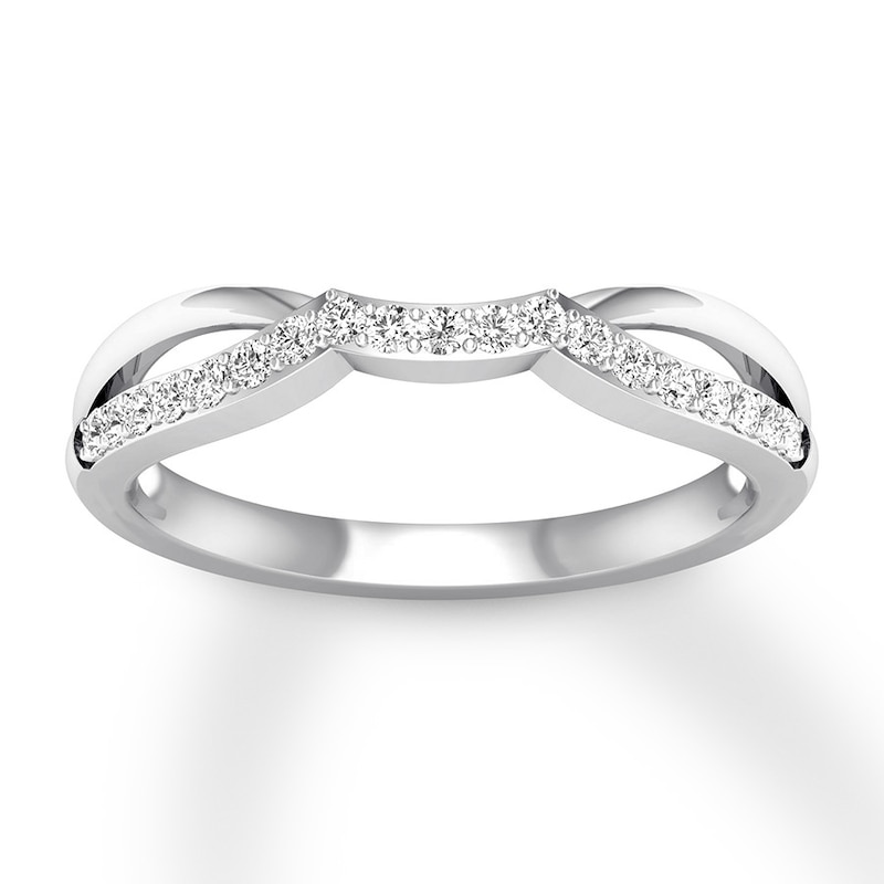 Diamond Contour Ring 1/6 carat tw Round 14K White Gold