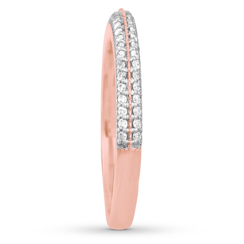 Main Image 3 of Diamond Anniversary Ring 1/4 carat tw Round 14K Rose Gold