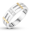Thumbnail Image 2 of Men's Diamond Ring 1/4 ct tw Square-cut 10K Two-Tone Gold