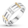 Thumbnail Image 2 of Men's Diamond Ring 1/4 ct tw Square-cut 10K Two-Tone Gold