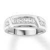 Thumbnail Image 0 of Men's Diamond Ring 3/8 carat tw Round 10K White Gold
