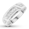 Thumbnail Image 3 of Men's Diamond Ring 3/8 carat tw Round 10K White Gold