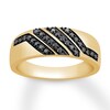 Thumbnail Image 0 of Black Diamond Men's Band 3/8 carat tw 10K Yellow Gold