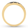 Thumbnail Image 1 of Black Diamond Men's Band 3/8 carat tw 10K Yellow Gold