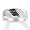 Thumbnail Image 0 of Black Diamond Men's Band 1/5 carat tw 10K White Gold