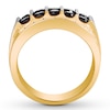 Thumbnail Image 1 of Black & White Diamond Men's Band 2 carat tw 14K Yellow Gold