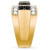 Thumbnail Image 2 of Black & White Diamond Men's Band 2 carat tw 14K Yellow Gold