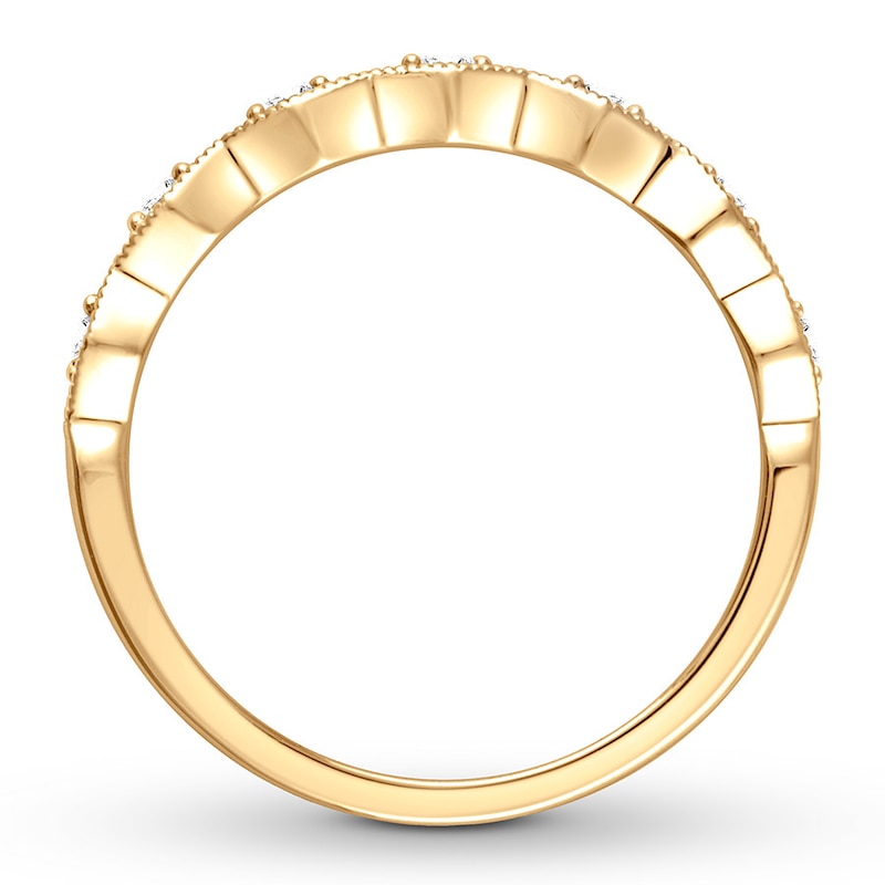 Diamond Stackable Ring 1/10 carat tw Round 10K Yellow Gold