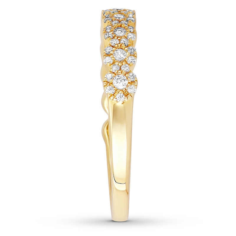 Diamond Stackable Ring 3/8 carat tw Round 10K Yellow Gold