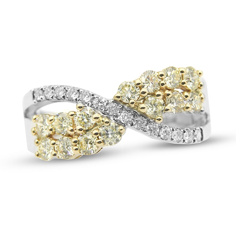 Diamond Anniversary Ring 1 ct tw Yellow/White 14K Two-Tone Gold