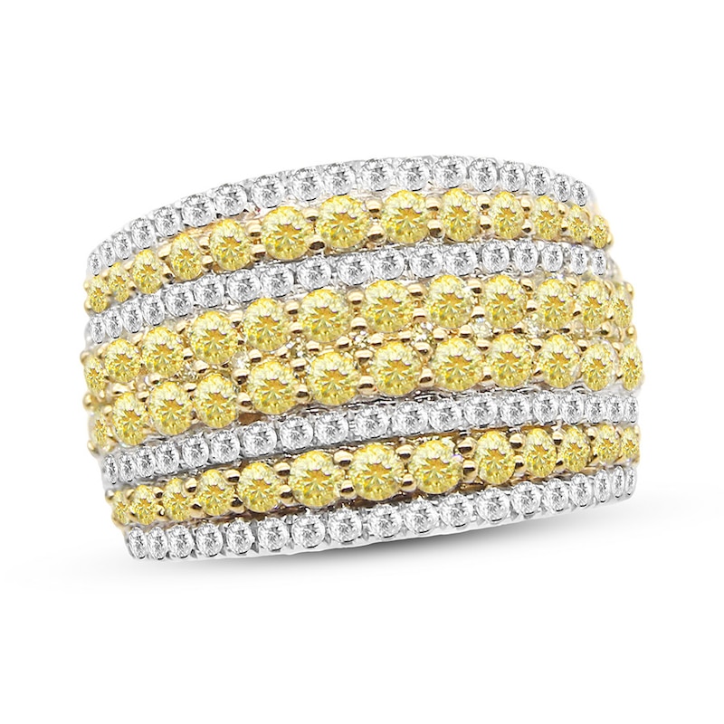 Main Image 1 of Diamond Anniversary Ring 2 ct tw White/Yellow 14K Yellow Gold