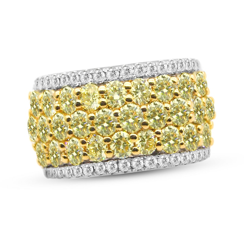Main Image 1 of Diamond Anniversary Ring 2 1/2 ct tw White/Yellow 14K Yellow Gold