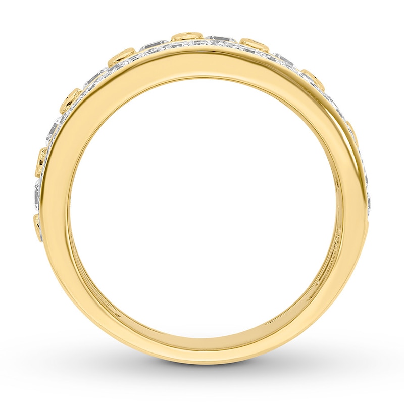 Diamond Anniversary Ring 1 carat tw Round 14K Yellow Gold