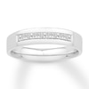 Thumbnail Image 0 of Men's Diamond Band 1/2 carat tw Square-cut 10K White Gold