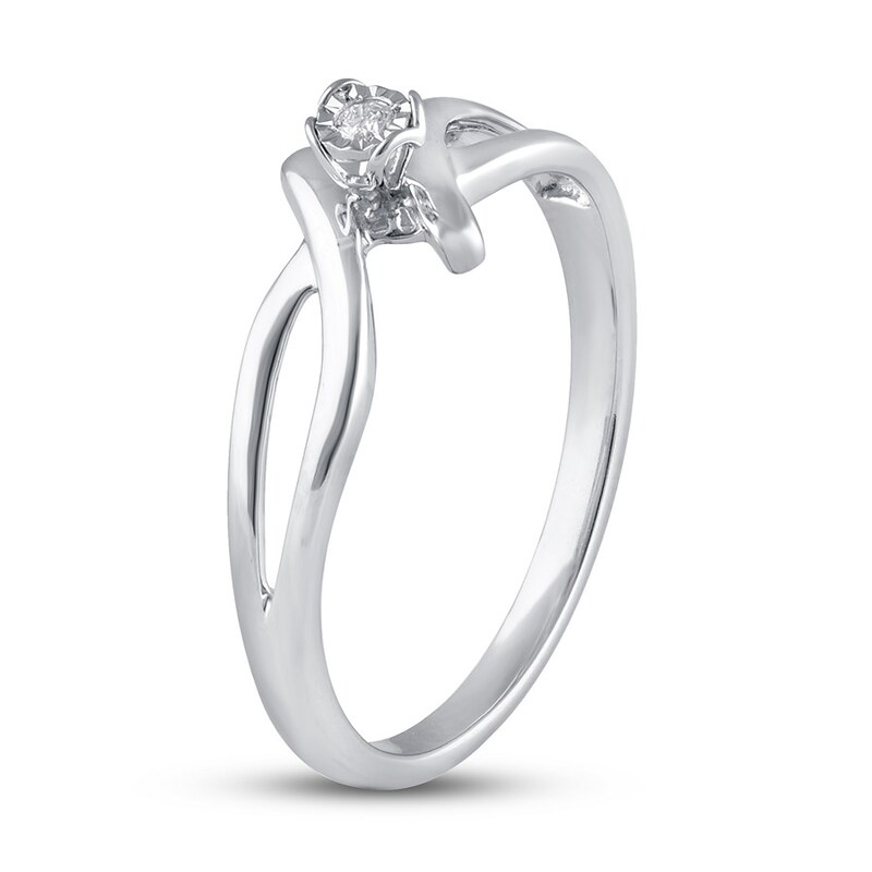 Diamond Accent Promise Ring 10K White Gold