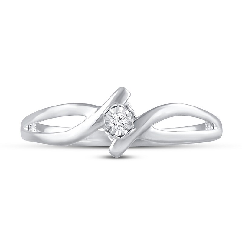 Diamond Accent Promise Ring 10K White Gold