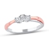 Thumbnail Image 0 of Diamond Promise Ring 1/20 ct tw Round St. Silver/10K Rose Gold
