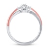 Thumbnail Image 1 of Diamond Promise Ring 1/20 ct tw Round St. Silver/10K Rose Gold