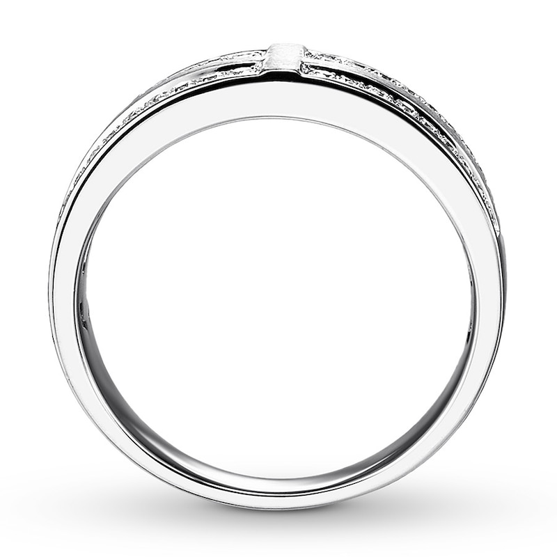Main Image 2 of Men's Diamond Ring 1/2 carat tw Round 10K White Gold